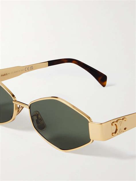 celine sunglasses triomphe gold